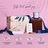 Gleevers Sparkling Fragrances Gift for Women |Gift Box Pack of 2 with Candle (Fairy Tale Rose,60 gm) & Moon & Star Bracelet|Birthday Gift,Anniversary Gift,Rakhi Gift,Valentine Gift,Secret Santa Gifts